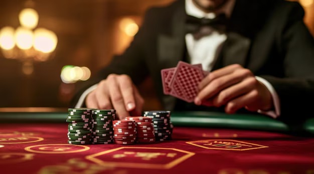 Live dealer studio at bigo4d Caishen Wins with professional multi-camera setup and live chat interface
